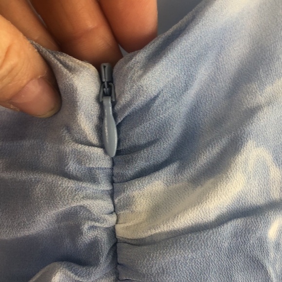 WeWoreWhat Ronnie in Clouds Powder Blue Ruched Lined Revolve Bodycon Mini Dress - Picture 13 of 16